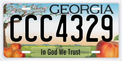 GA license plate CCC4329