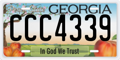 GA license plate CCC4339