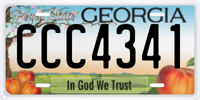 GA license plate CCC4341