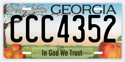 GA license plate CCC4352