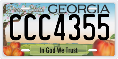 GA license plate CCC4355