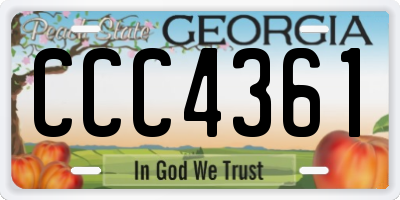 GA license plate CCC4361