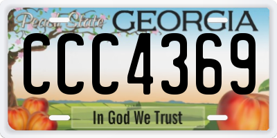 GA license plate CCC4369
