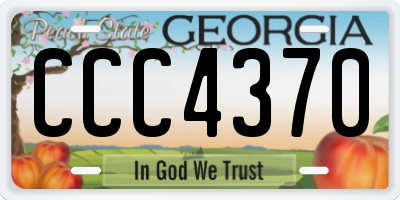 GA license plate CCC4370