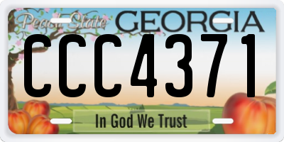 GA license plate CCC4371