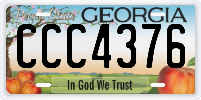 GA license plate CCC4376