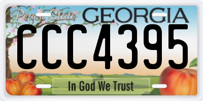 GA license plate CCC4395