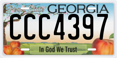 GA license plate CCC4397
