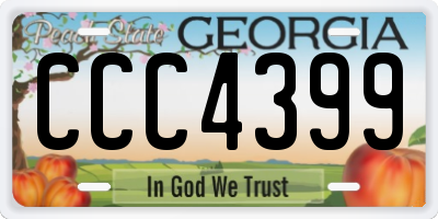 GA license plate CCC4399