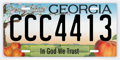 GA license plate CCC4413