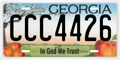 GA license plate CCC4426