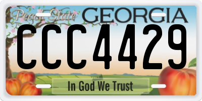GA license plate CCC4429