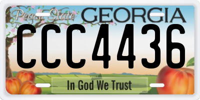 GA license plate CCC4436