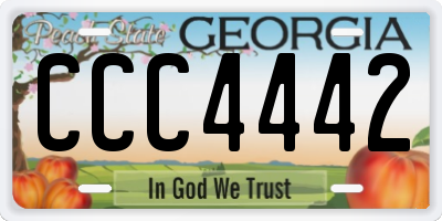 GA license plate CCC4442