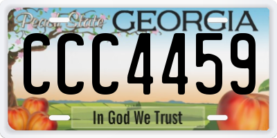 GA license plate CCC4459