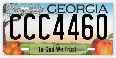 GA license plate CCC4460