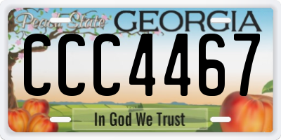 GA license plate CCC4467