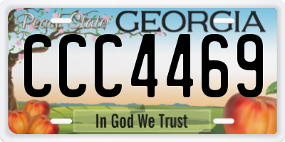 GA license plate CCC4469