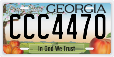 GA license plate CCC4470