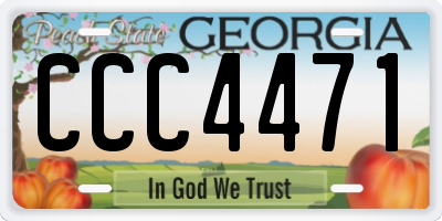 GA license plate CCC4471