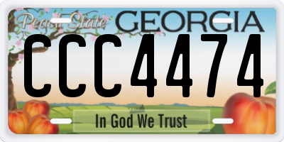 GA license plate CCC4474