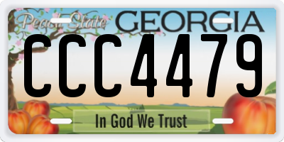 GA license plate CCC4479