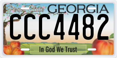 GA license plate CCC4482