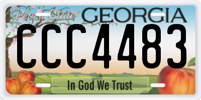 GA license plate CCC4483