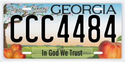 GA license plate CCC4484