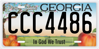 GA license plate CCC4486