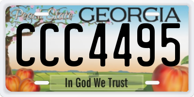 GA license plate CCC4495