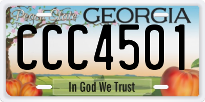 GA license plate CCC4501