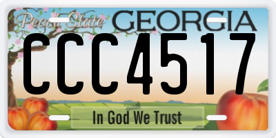 GA license plate CCC4517