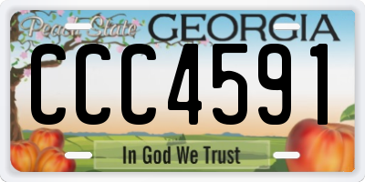 GA license plate CCC4591