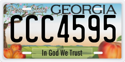 GA license plate CCC4595