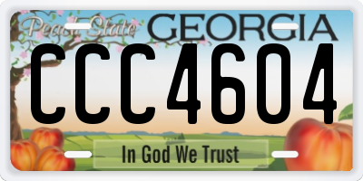 GA license plate CCC4604