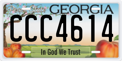 GA license plate CCC4614