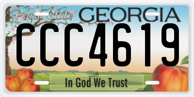 GA license plate CCC4619