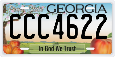 GA license plate CCC4622