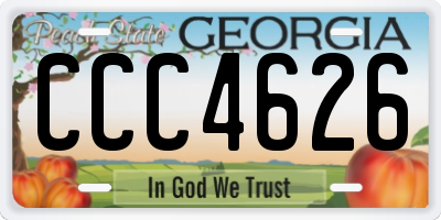 GA license plate CCC4626