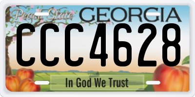 GA license plate CCC4628
