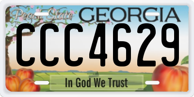 GA license plate CCC4629