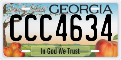 GA license plate CCC4634
