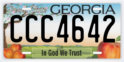 GA license plate CCC4642