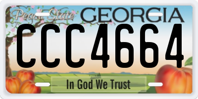 GA license plate CCC4664