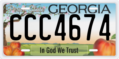 GA license plate CCC4674