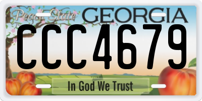GA license plate CCC4679