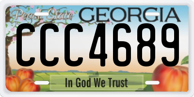 GA license plate CCC4689