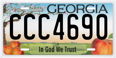 GA license plate CCC4690