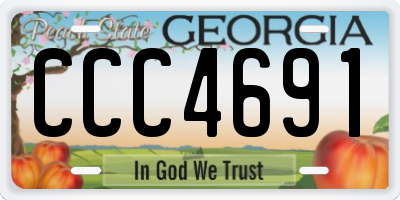 GA license plate CCC4691